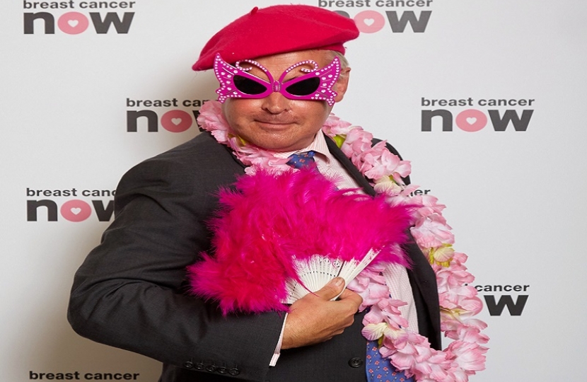 Tim Loughton MP wears it pink in Parliament in aid of Breast Cancer Now