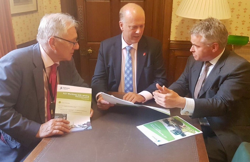 Local MPs welcome positive response from Transport Secretary about way ahead for A27 improvements