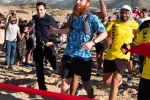 Russ Cook crosses the Tunisian finish line