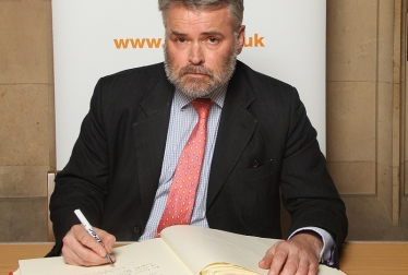 Tim Loughton MP signs Holocaust Educational Trust Book of Commitment  