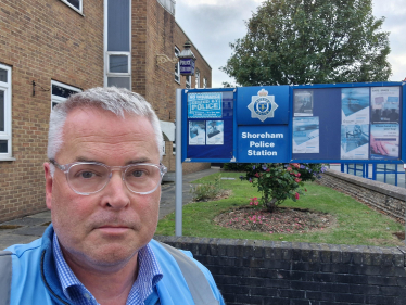 TL Outside Shoreham Police Station